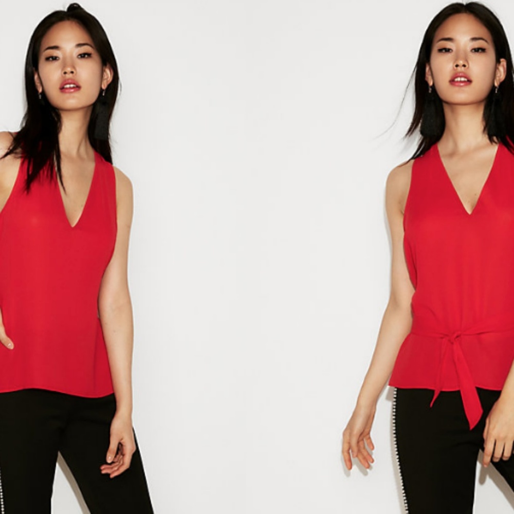 Tie Back V-Neck Tank